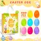 400Pcs 2.36inch Colorful Easter Plastic Eggs for Kids Egg Hunt Basket Bag Empty Stuffers Fillers with 4pcs Cute Non Woven Bags, Toys Filling Treats and Easter Theme Party Supplies Favor